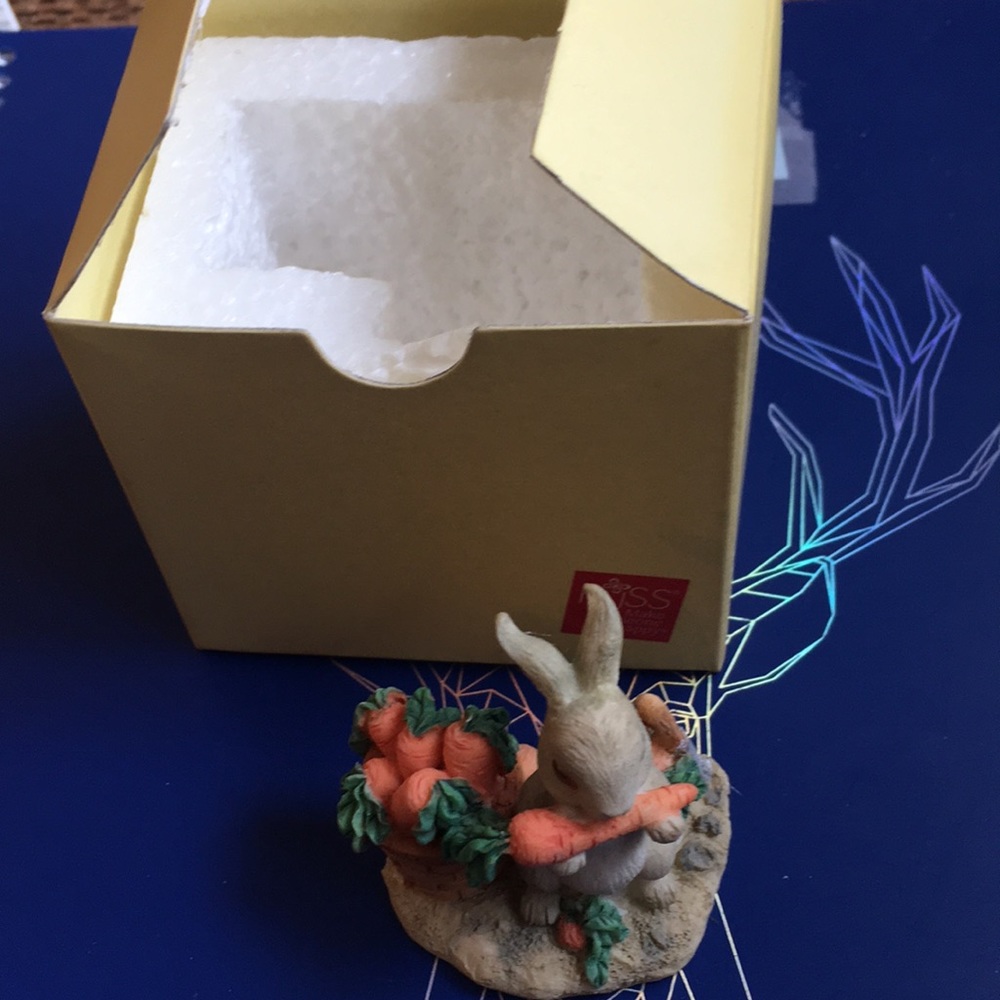 NWOT Vintage 1990s Russ handpainted bunny figurine - Picture 2 of 4